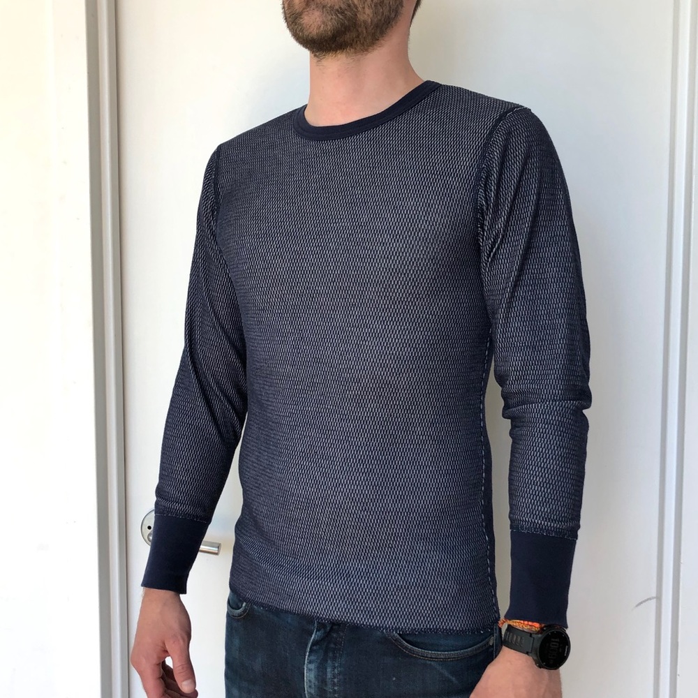 Men’s Polar Edge Long Sleeve Navy Thermal Shirt